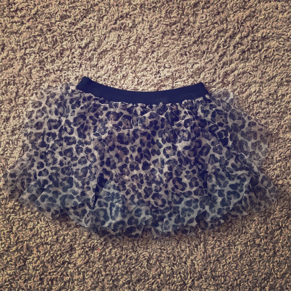 Tulle Leopard Print Tiered Skirt, Baby size 6-9 mo